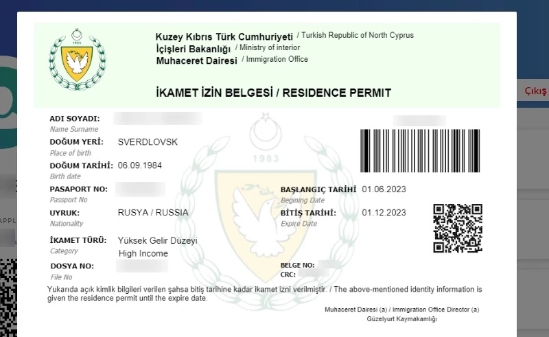 ikamet kktc